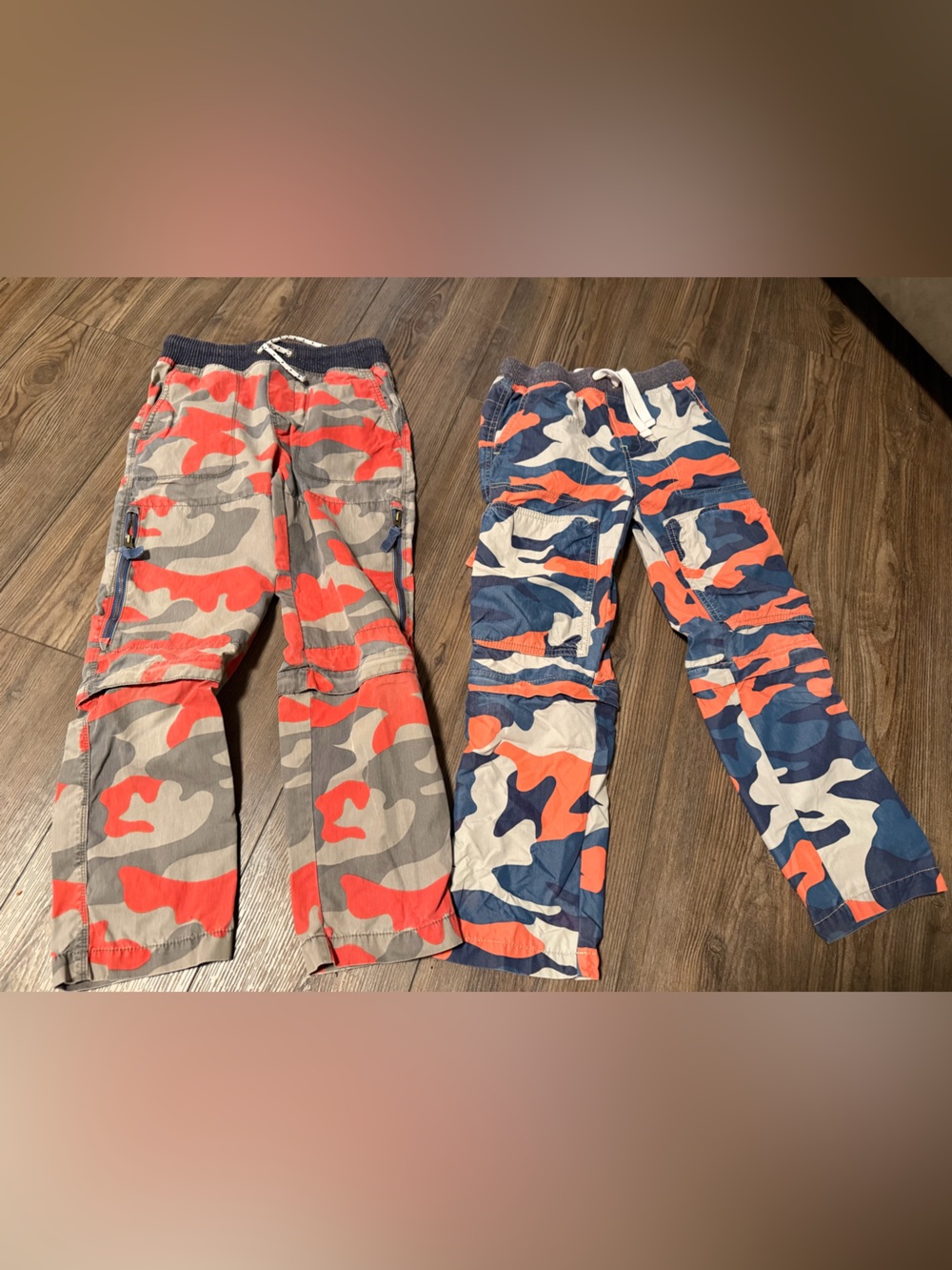 Mini Boden Lot of 2 techno zip off pants